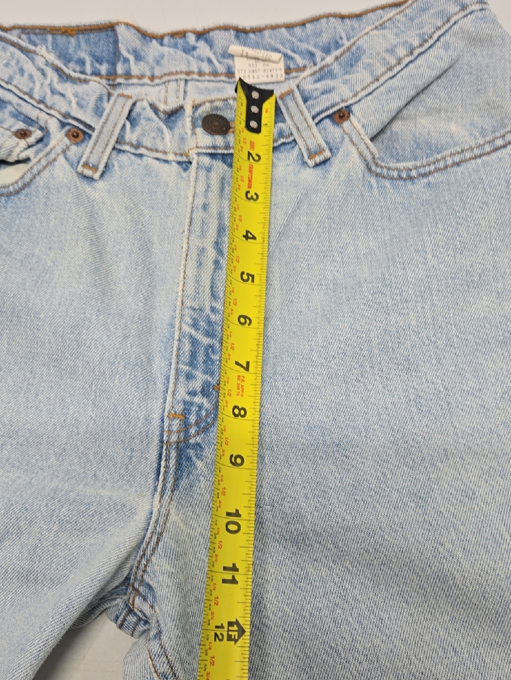 Levi's Light Blue 512 Slim Fit Tapered Vintage 90s Jeans - Picture 5 of 11